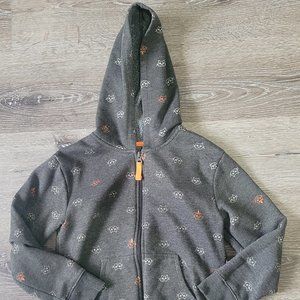 Cat & Jack Gray, White and Orange Kitty Hoodie Size 8 14002